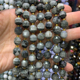 9-10mm Natural Stone Beads 15'' Round Faceted DIY Jewelry Making Beads