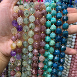 Faceted Round 9-10mm Gemstone Beads Mix 15''