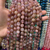 Faceted Round 9-10mm Gemstone Beads Mix 15''