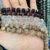 9-10mm Quartz Garnet Sunstone Beads 15'' Cube DIY Loose Beads