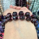 9-10mm Quartz Garnet Sunstone Beads 15'' Cube DIY Loose Beads
