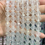 9-10mm Spodumene Quartz Fluorite Rutilate Stone Beads 15''