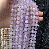 9-10mm Natural Sunstone Amethyst Moonstone Agate Quartz Stone Beads