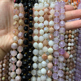 9-10mm Natural Sunstone Amethyst Moonstone Agate Quartz Stone Beads