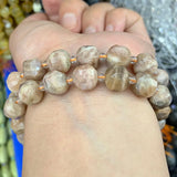 9-10mm Sunstone Garnet Beads 15'' Cube DIY Loose Beads