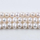9-10mm Freshwater Round Pearls String Semi-Finished