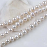 9-10mm Freshwater Round Pearls String Semi-Finished