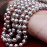 9-10mm Potato Shape Pearl Necklace for Women