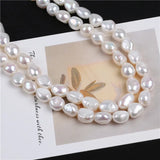 9-10mm Natural Baroque Freshwater Pearl Bead Strand