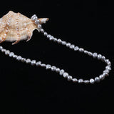 Gray Baroque Pearl Necklace 9-10mm Natural Pearl Necklace
