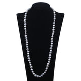 Gray Baroque Pearl Necklace 9-10mm Natural Pearl Necklace