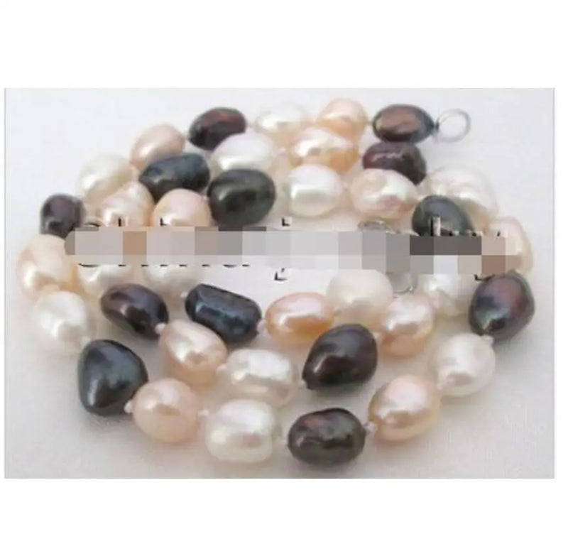 9-10mm Pink Baroque Pearl Necklace