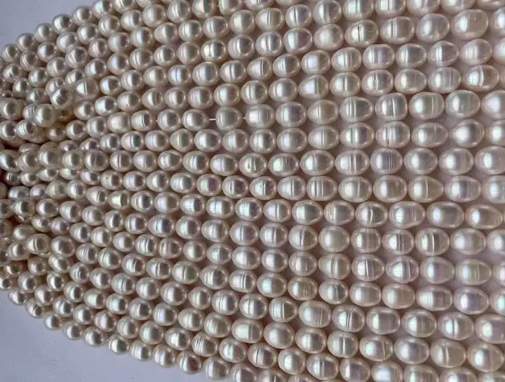 9-10mm Natural Fresh Water Rice Pearl Drops for Jewelry Making