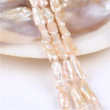 Natural Pink Freshwater Biwa Pearl Strand 9-10mm