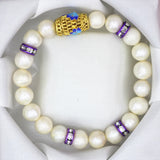 Freshwater Pearl Beads Bracelet Cloisonne Bangle Women Jewelry