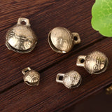 Vintage 9-28mm Tiger Head Veins Copper Bells for Bracelets DIY Jewelry