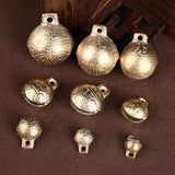 Vintage 9-28mm Tiger Head Veins Copper Bells for Bracelets DIY Jewelry