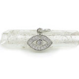 Micro Pave Clear CZ Eye Charm for DIY Bracelets or Necklaces