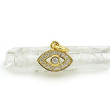 Micro Pave Clear CZ Eye Charm for DIY Bracelets or Necklaces