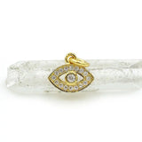 Micro Pave Clear CZ Eye Charm for DIY Bracelets or Necklaces
