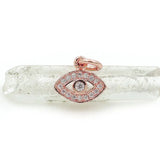 Micro Pave Clear CZ Eye Charm for DIY Bracelets or Necklaces