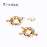 Carabiner Spring Ring Clasps 14k Plated Brass Jewelry Fasteners DIY Necklace