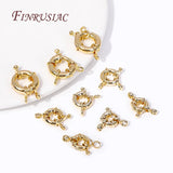 Carabiner Spring Ring Clasps 14k Plated Brass Jewelry Fasteners DIY Necklace