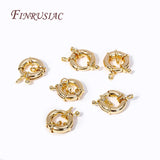 Carabiner Spring Ring Clasps 14k Plated Brass Jewelry Fasteners DIY Necklace