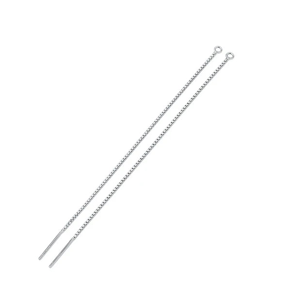 925 Sterling Silver Long Tassel Chain Ear Line Charms for DIY Earrings