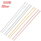 925 Sterling Silver Long Tassel Chain Ear Line Charms for DIY Earrings