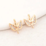 9*11MM 14K Brass Leaf Pearl Beads Connect Charms Caps Jewelry Accessories