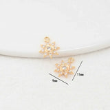 9*11MM 14K Plated Zircon Sun Charm Pendant Jewelry Making DIY