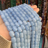 Natural Aquamarina Stone Beads 9x11mm Loose Spacer Beads 15 Inch