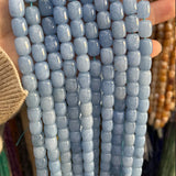 Natural Aquamarina Stone Beads 9x11mm Loose Spacer Beads 15 Inch