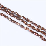 9-11mm Natural Freshwater Biwa Irregular Shape Pearls Strings