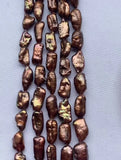 9-11mm Natural Freshwater Biwa Irregular Shape Pearls Strings