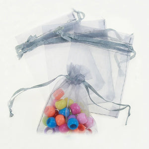 100pcs 9x12cm Gray Gift Bags For Jewelry/Wedding/Christmas/Birthday