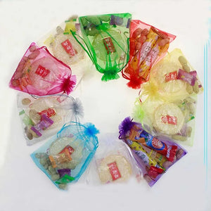 100pcs Multicolor Gift Bags For Jewelry - Yarn Bag With Handles