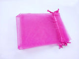 100pcs Rose Red Gift Bags for Wedding/Christmas/Birthday Yarn Bag