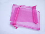 100pcs Rose Red Gift Bags for Wedding/Christmas/Birthday Yarn Bag