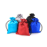 10pcs Satin Drawstring Bags Your Shop LOGO for Jewelry Wigs High Heels