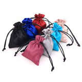 10pcs Satin Drawstring Bags Your Shop LOGO for Jewelry Wigs High Heels