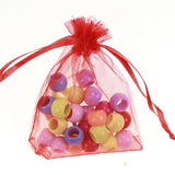 100pcs Red Gift Bags For Jewelry/Wedding/Christmas/Birthday Organza Bags