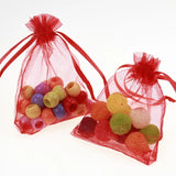 100pcs Red Gift Bags For Jewelry/Wedding/Christmas/Birthday Organza Bags