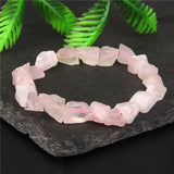 Irregular Crystal Beads Bracelet Rough Natural Stone Rose Quartzs Bracelets