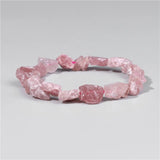 Irregular Crystal Beads Bracelet Rough Natural Stone Rose Quartzs Bracelets