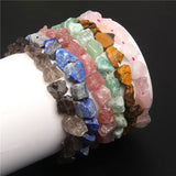 Irregular Crystal Beads Bracelet Rough Natural Stone Rose Quartzs Bracelets