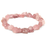 Irregular Crystal Beads Bracelet Rough Natural Stone Rose Quartzs Bracelets