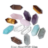 Labradorite Stone Hexagonal Column Pendant Beads