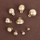 Bronze Tibetan Brass Bells Beads Craft Charms Metal Ethnic With Loop